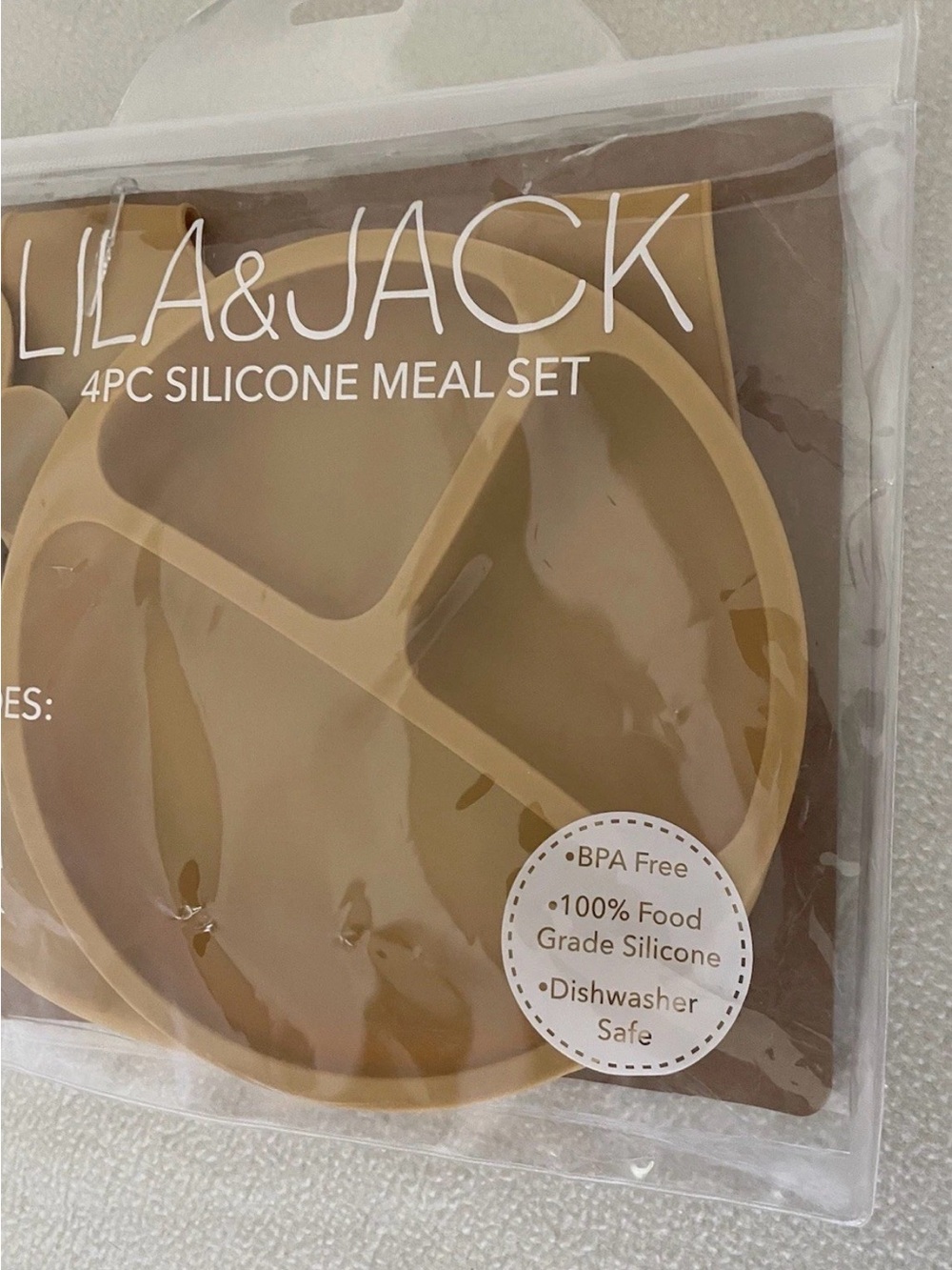 LILA & JACK Mustard Silicone 4-Piece Meal Set - Picture 3 of 7